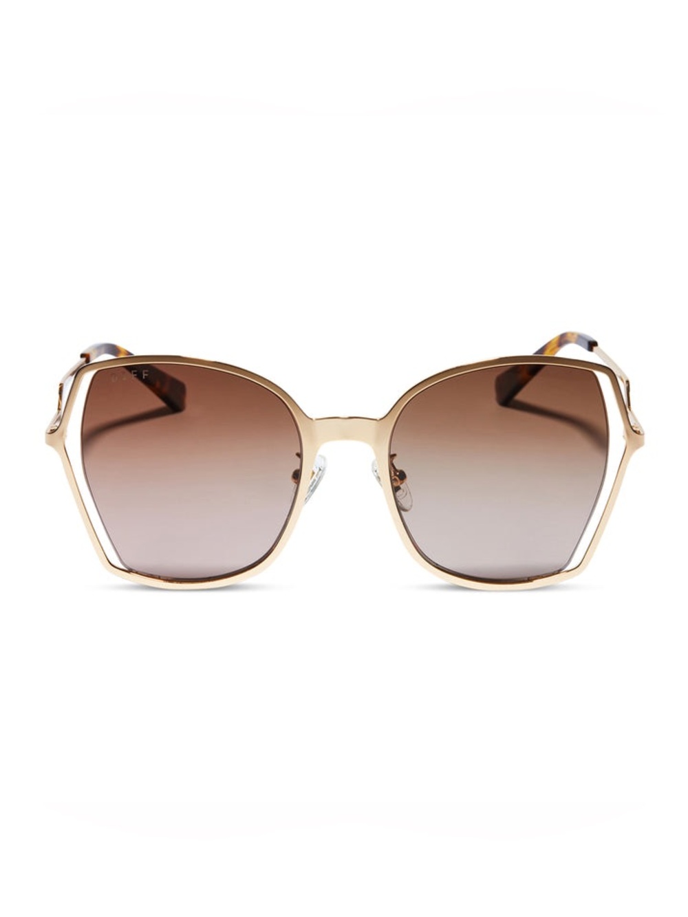 Diff Eyewear Polarized Donna III Sunglasses with Brown Gradient Lenses
